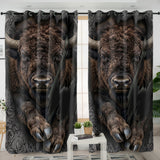 DS260408M09 Bison Native American Living Room Curtain