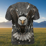 DS260408M10 Eagle Native American 3D T-shirt