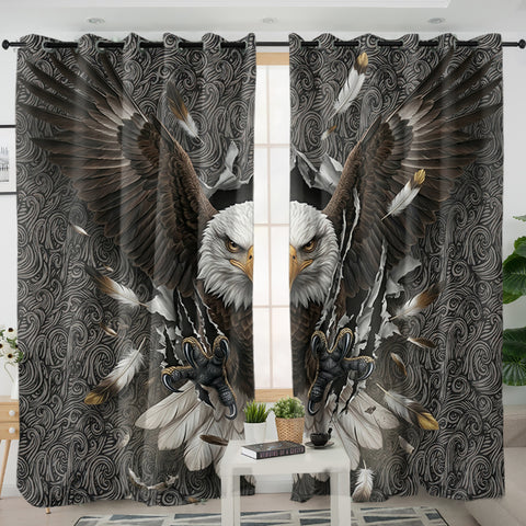 DS260408M10 Eagle Native American Living Room Curtain