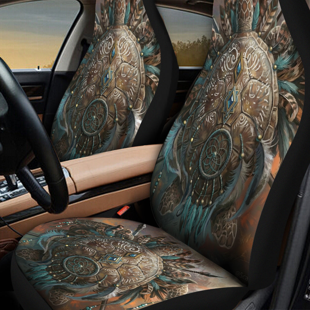 DS260408M12 Turtle Warrior Native Car Seat Cover