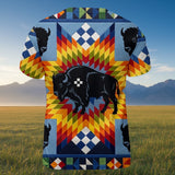 DS260409M01 Bison Native American 3D T-shirt