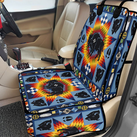 DS260409M01 Bison Native American Waterproof Car Front Seat Cover for Pet