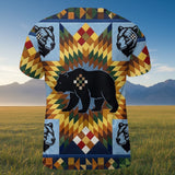 DS260409M02 Bear Native American 3D T-shirt