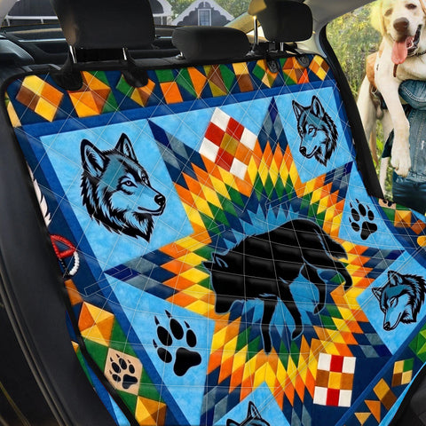 DS260409M03 Wolf Native American Pet Seat Cover