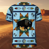 DS260409M05 Bison Native American 3D T-shirt