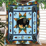 DS260409M05 Bison Native American Fleece Blanket
