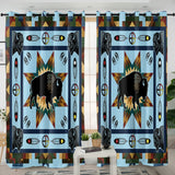 DS260409M05 Bison Native American Living Room Curtain