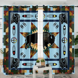DS260409M05 Bison Native American Living Room Curtain
