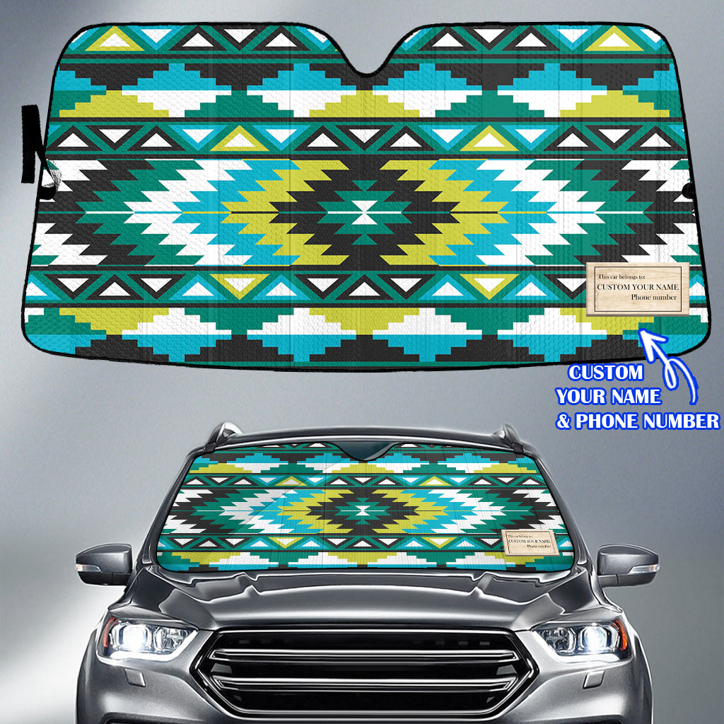 DS260420M02 Custom Name Native American Auto Sun Shade
