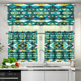 DS260420M02 Native American Curtain Valance and Kitchen Tiers Set