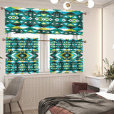 DS260420M02 Native American Curtain Valance and Kitchen Tiers Set