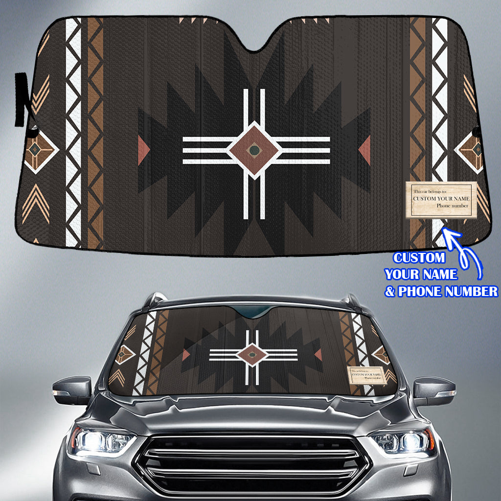 DS260420M03 Custom Name Native American Auto Sun Shade