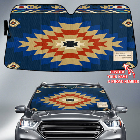 DS260420M04 Custom Name Native American Auto Sun Shade