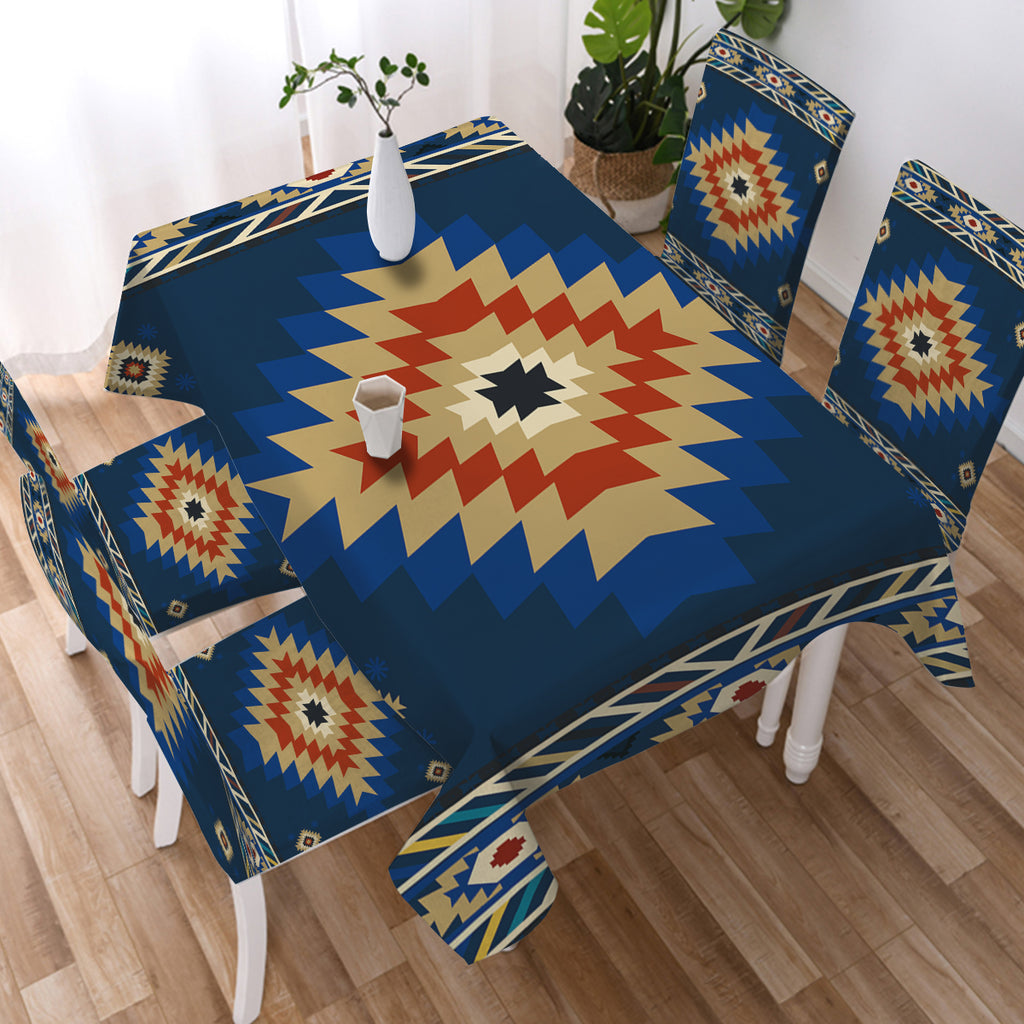 DS260420M04 Native American 5pcs Dining Table Set - Tablecloth