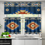 DS260420M04 Native American Curtain Valance and Kitchen Tiers Set