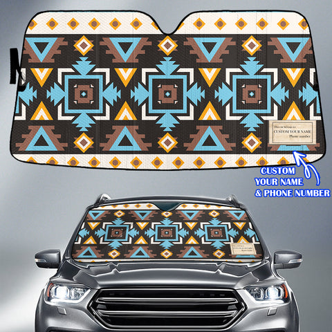 DS260420M05 Custom Name Native American Auto Sun Shade