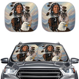 DS260429M01 Chief and Animals Native American Auto Sun Shades 2pcs