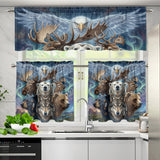 DS260429M05 Animals Native American Curtain Valance and Kitchen Tiers Set