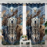 DS260429M05 Animals Native American Living Room Curtain