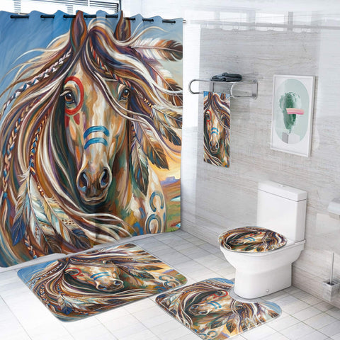 DS260429M07 Horse Native American Bathroom set