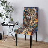 DS260429M08 Wolf Chief Native American 5pcs Dining Table Set - Tablecloth