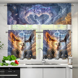 DS260506M02 Chief Animals Soul Native American Curtain Valance and Kitchen Tiers Set