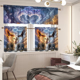 DS260506M02 Chief Animals Soul Native American Curtain Valance and Kitchen Tiers Set