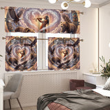 DS260506M03 Chief Animals Soul Native American Curtain Valance and Kitchen Tiers Set
