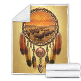 DS260506M06 Dreamcatcher Bison Native American Fleece Blanket