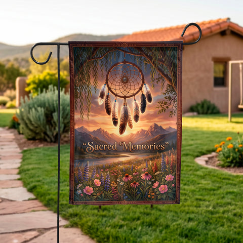 DS260518M05 Dreamcatcher Native American Garden Flag
