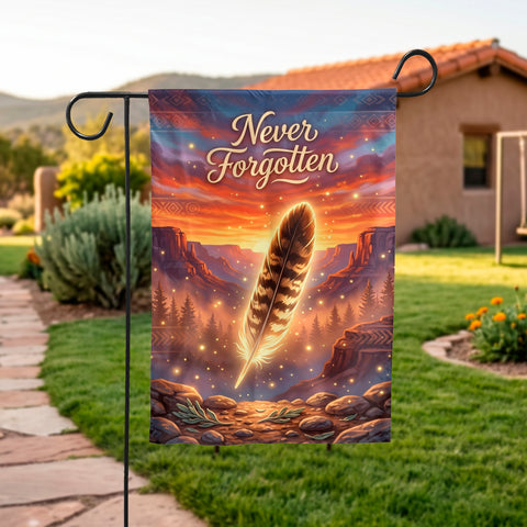 DS260518M07 Never Forgotten Native American Garden Flag