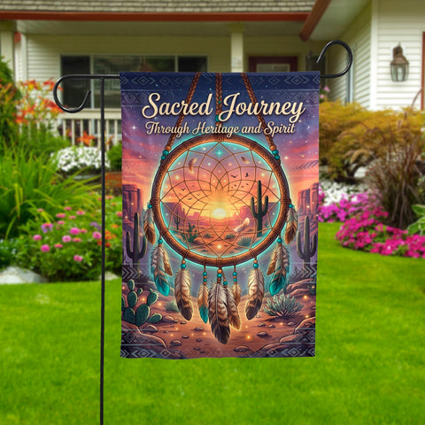 DS260518M13 Dreamcatcher Native American Garden Flag