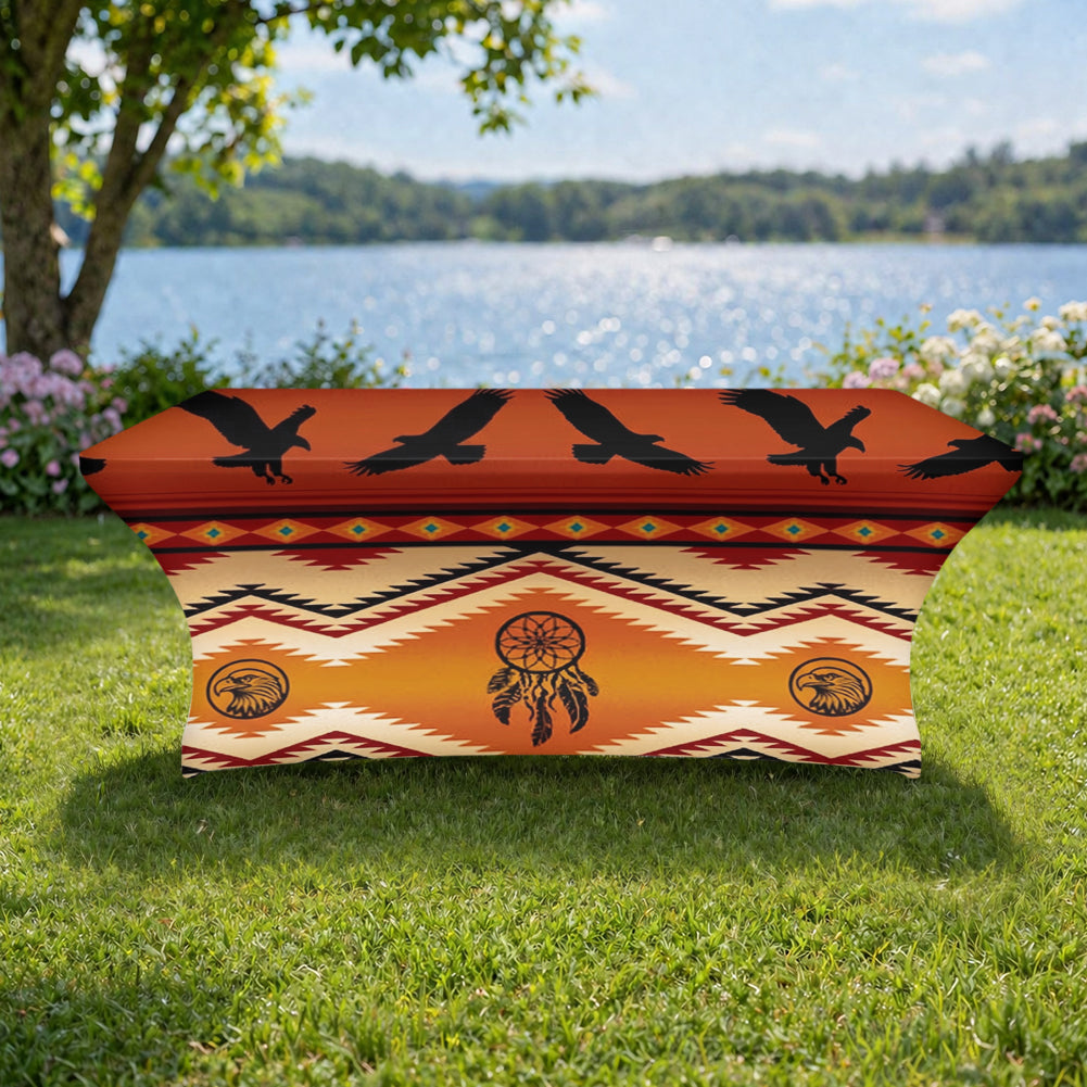 DS260519M05v2 Flying Eagles Native American Elastic Table Cover