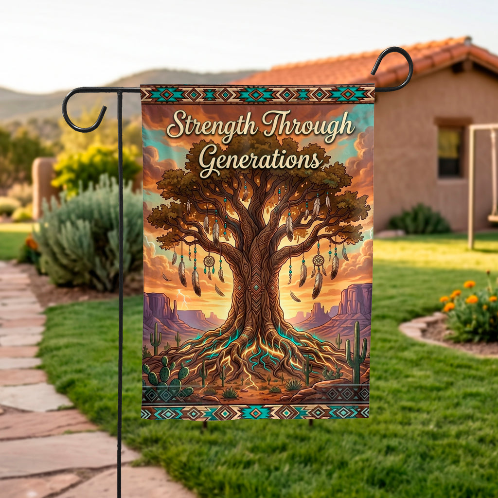 DS260521M01 Strength Native American Garden Flag