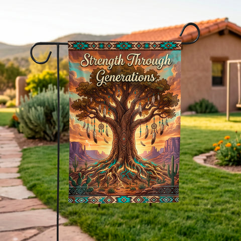 DS260521M01 Strength Native American Garden Flag