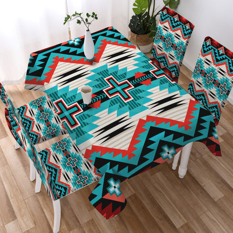 DS260526M01 Native American 5pcs Dining Table Set - Tablecloth