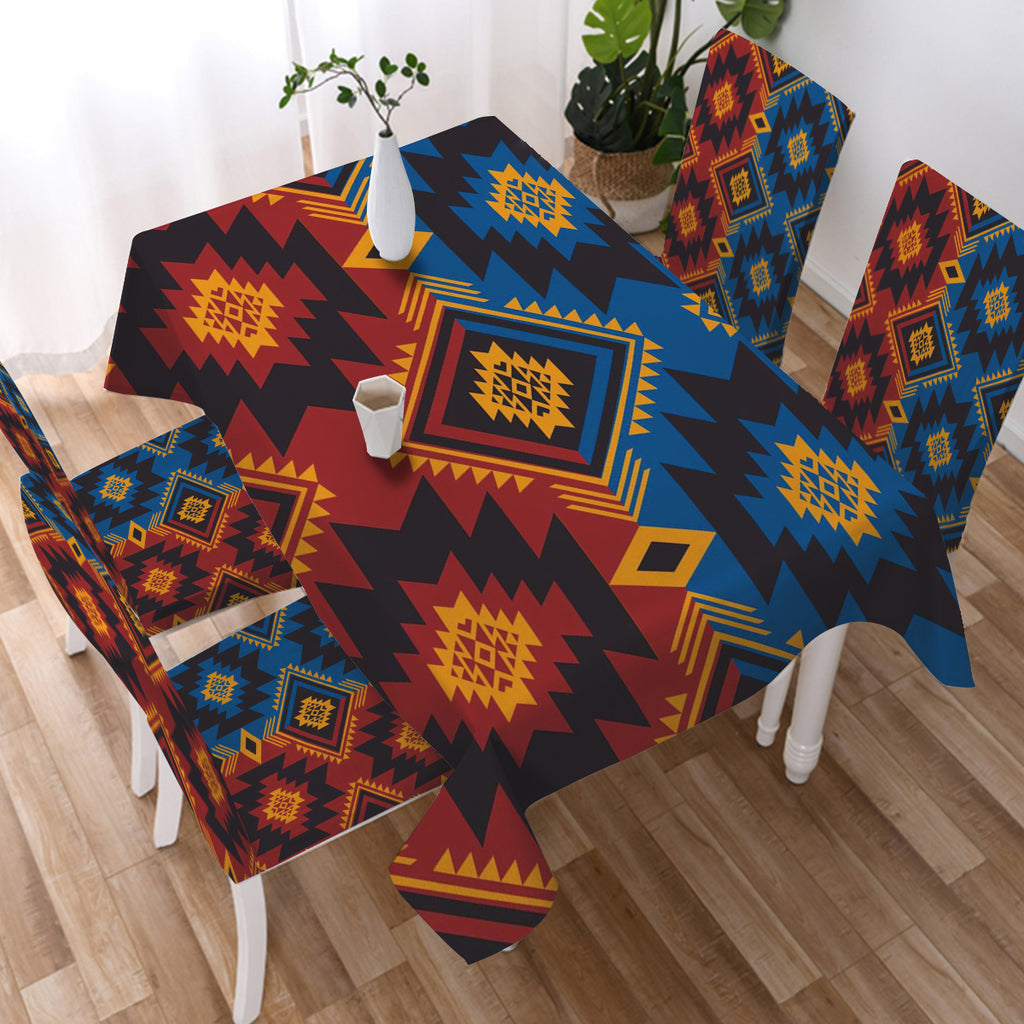 DS260615M01 Native American 5pcs Dining Table Set - Tablecloth