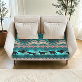 DS260710M01 Running Wolf Native American Sofa Cushion Cover
