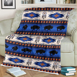 DS260710M03 Bison Native American Fleece Blanket