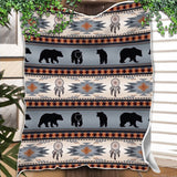 DS260710M04 Bear Native American Fleece Blanket