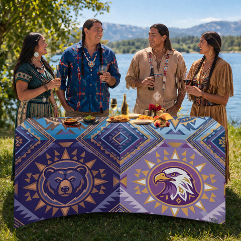 DS260710M06 Animal Spirits Native American Elastic Table Cover