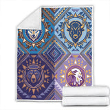 DS260710M06 Animals Native American Fleece Blanket