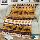 DS260710M08 Running Wolf Native American Fleece Blanket