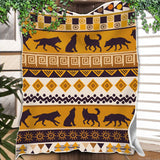 DS260710M08 Running Wolf Native American Fleece Blanket
