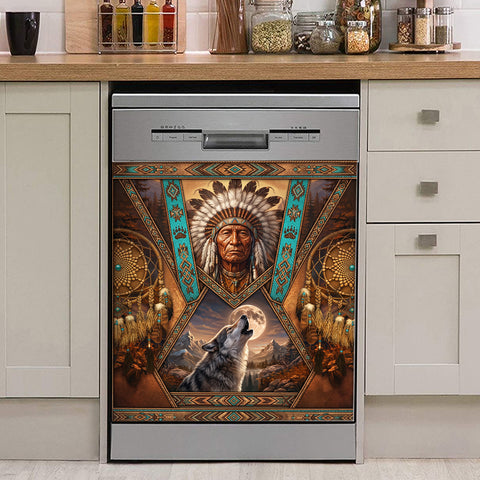 DS260710M10 Chief Native American Magnet Dishwasher Cover