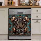 DS260710M11 Wolf Dreamcatcher Native American Magnet Dishwasher Cover