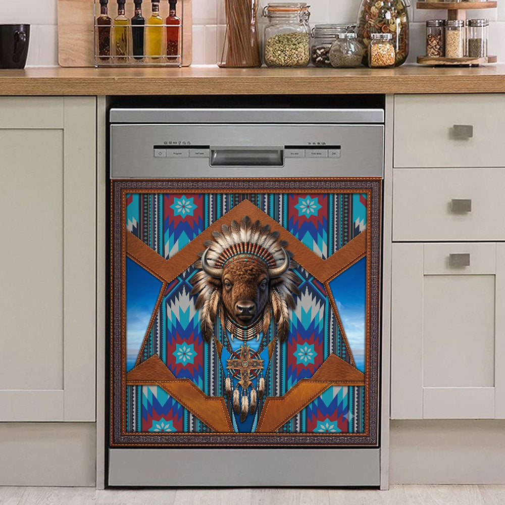 DS260710M14 Bison Native American Magnet Dishwasher Cover