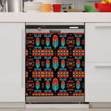 DS260713M04 Feather Native American Magnet Dishwasher Cover