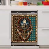 DS260713M06 Wolf Dreamcatcher Native American Magnet Dishwasher Cover