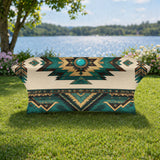 DS260715M02 Turquoise Native American Elastic Table Cover